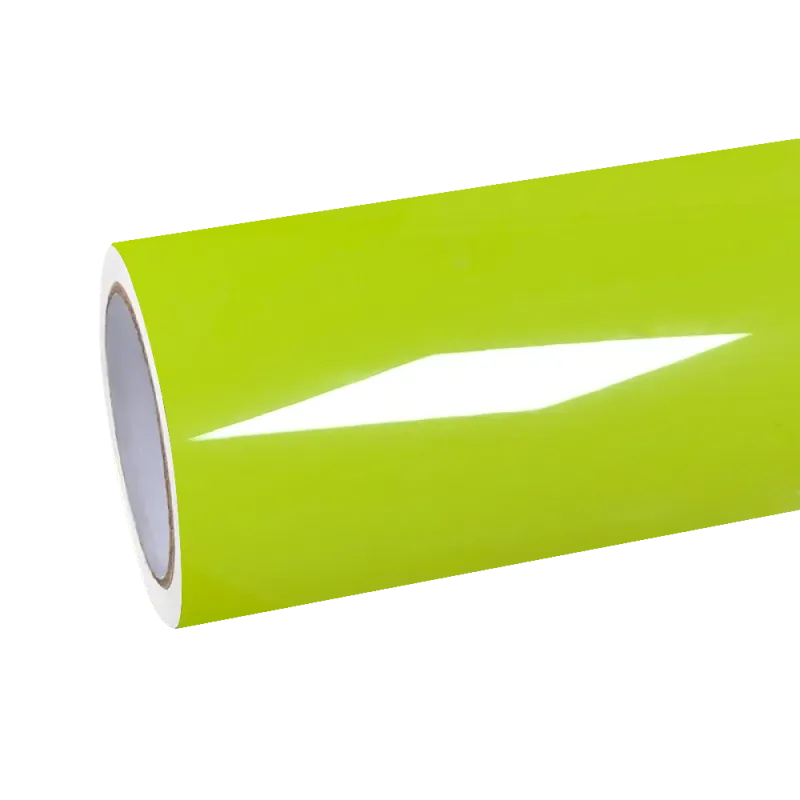 Chartreuse Yellow Car Wrap
