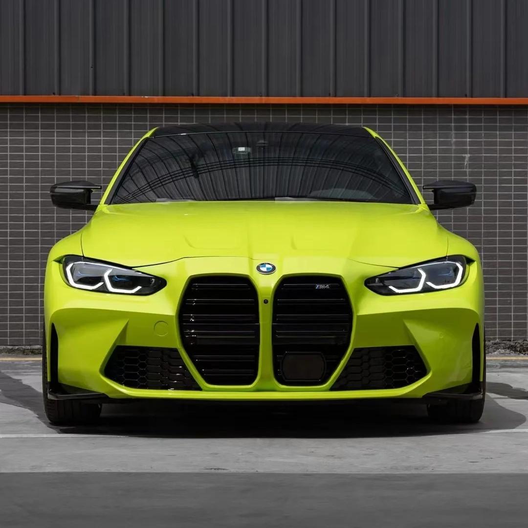 Chartreuse Yellow Car Wrap