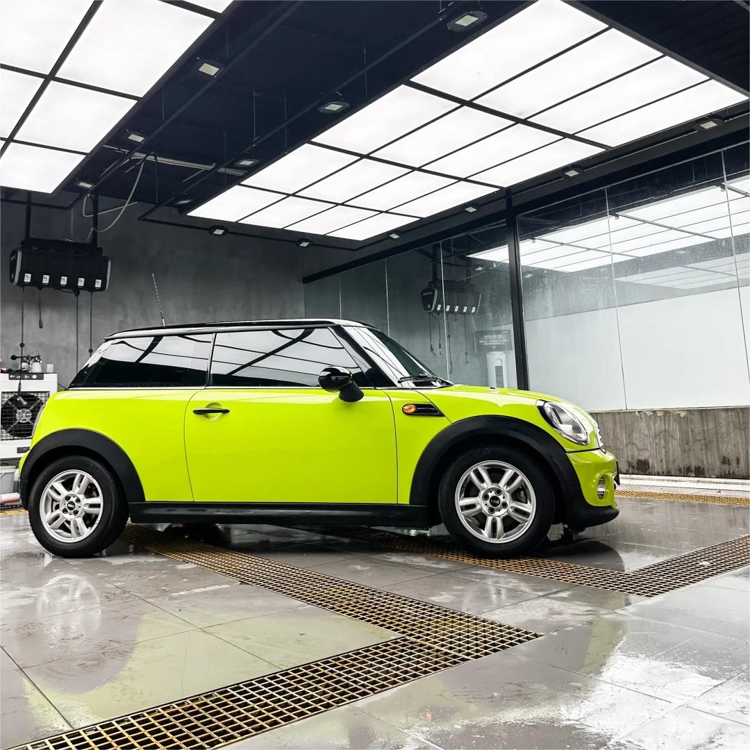 Chartreuse Yellow Car Wrap