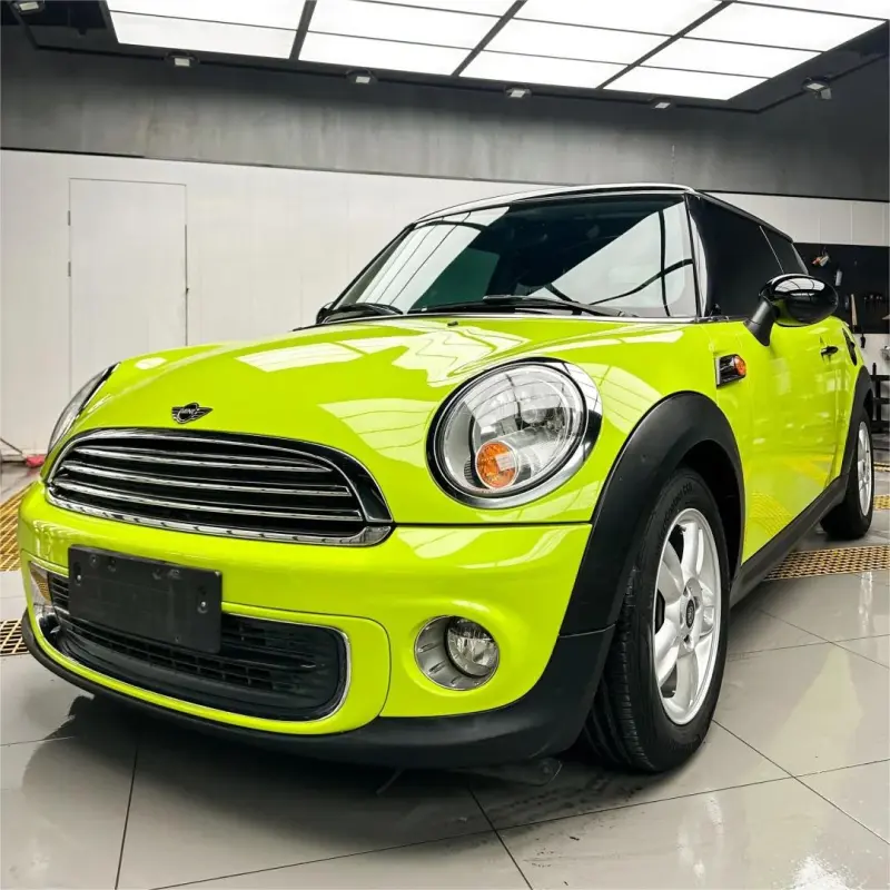 Chartreuse Yellow Car Wrap