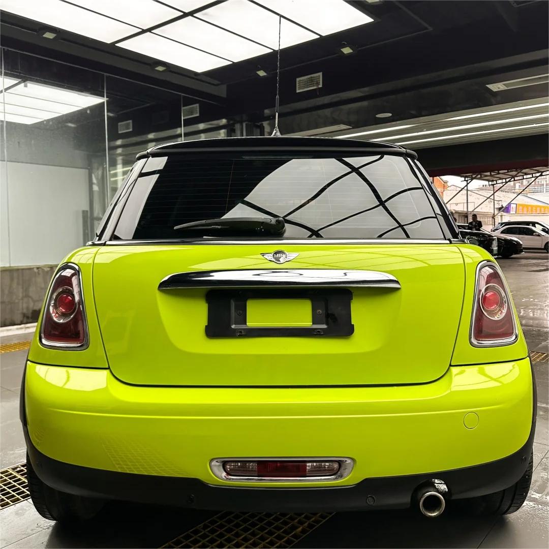 Chartreuse Yellow Car Wrap