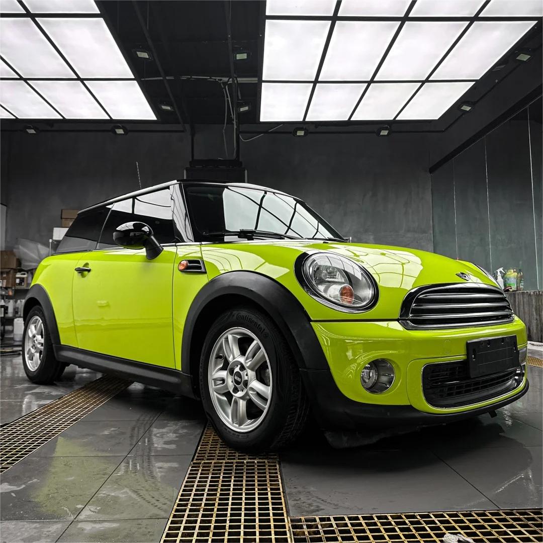 Chartreuse Yellow Car Wrap