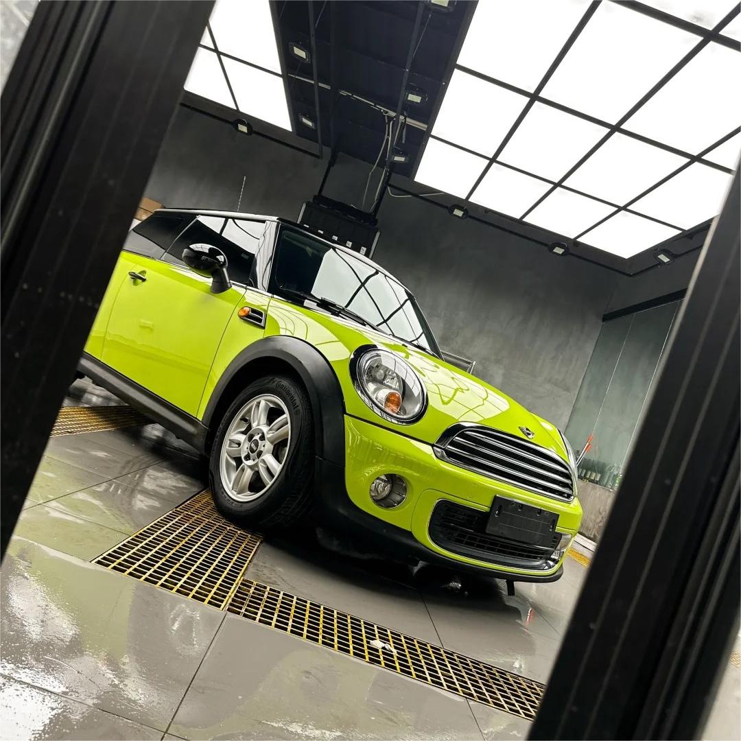 Chartreuse Yellow Car Wrap