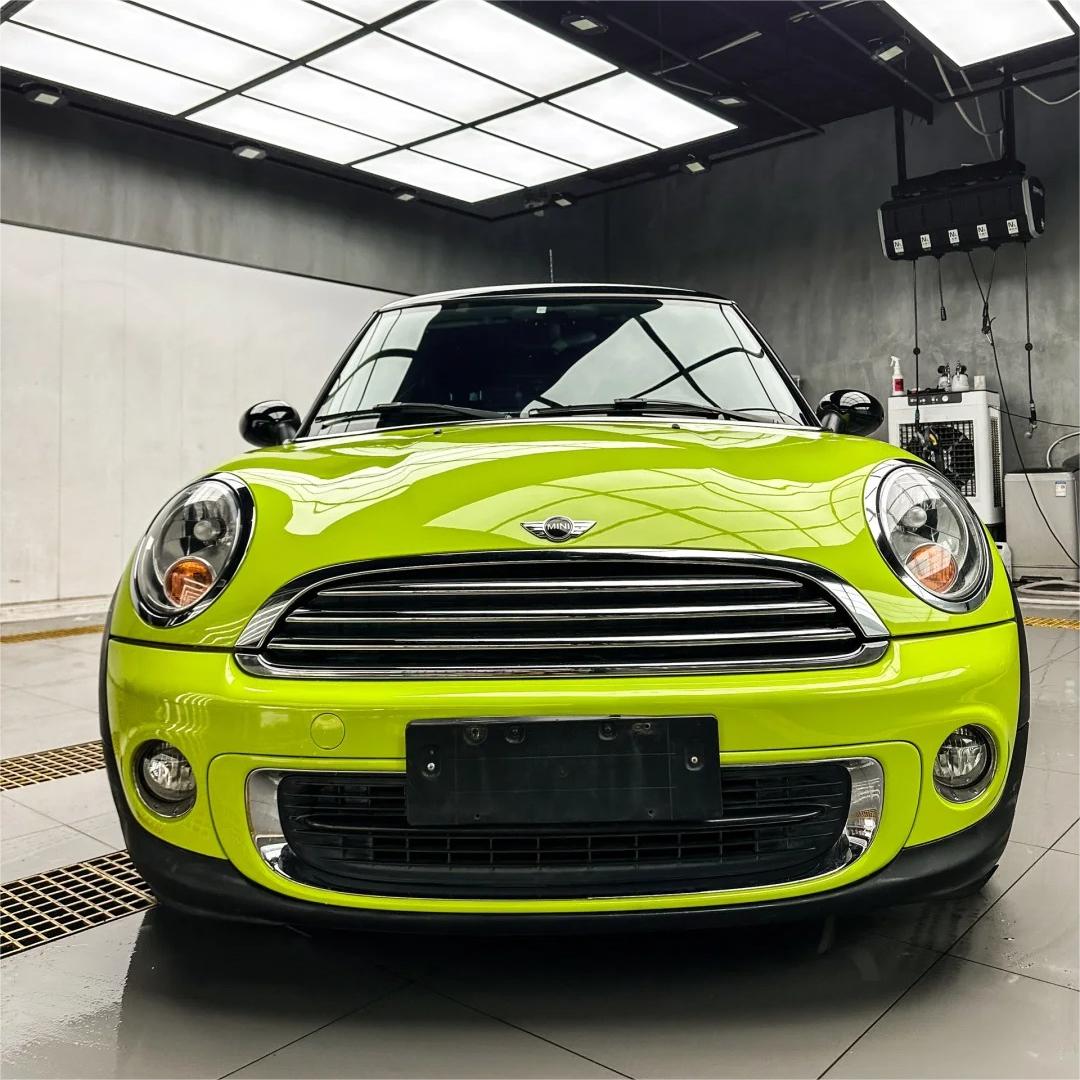 Chartreuse Yellow Car Wrap