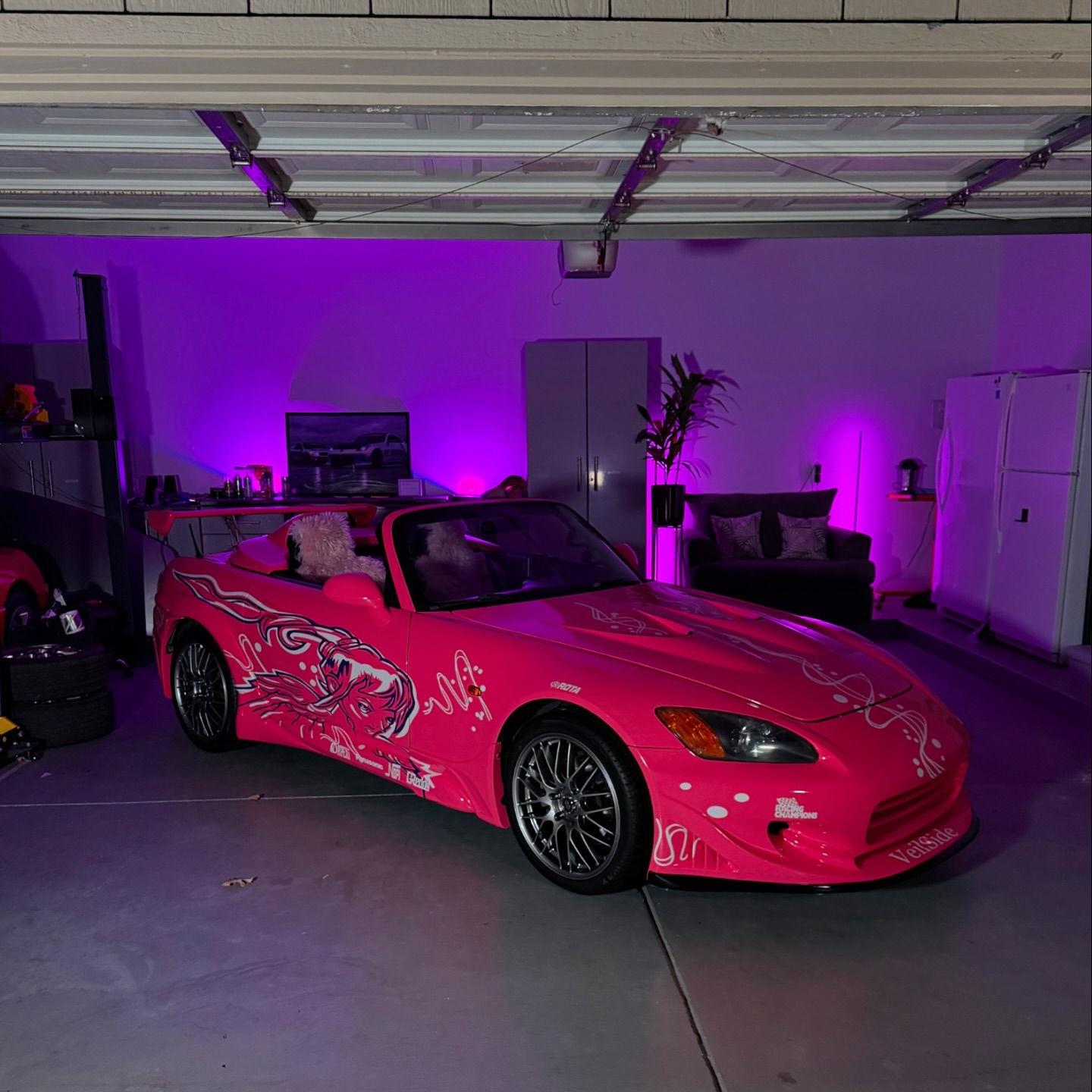 Gloss Princess Pink Car Vinyl Wrap PET 