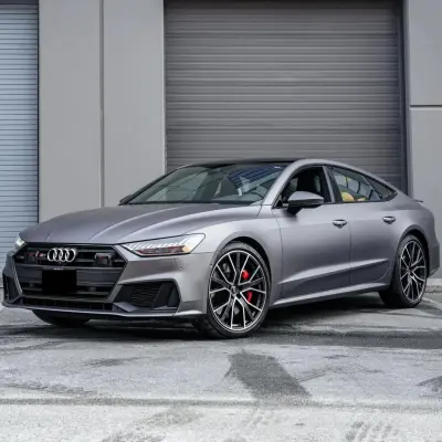 Matte Metallic Satin Gunmetal Grey Car Vinyl Wrap 02