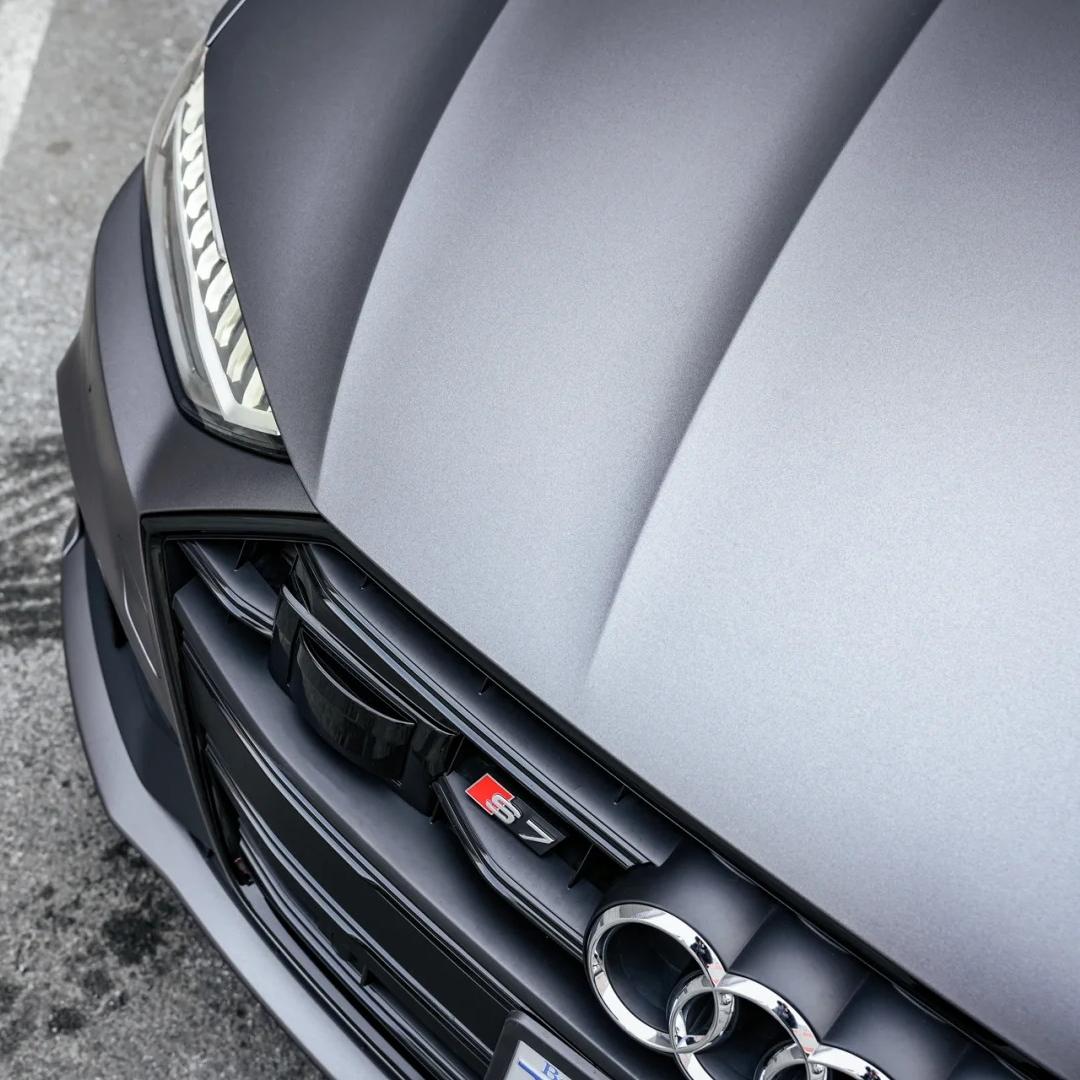 Matte Metallic Satin Gunmetal Grey Car Vinyl Wrap