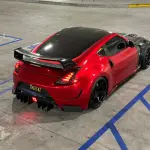 Ultra Glossy Metallic Vampire Red Car Vinyl Wrap Audi BMW 