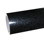 Gloss Metallic Sparkle Glitter Black Car Vinyl Wrap