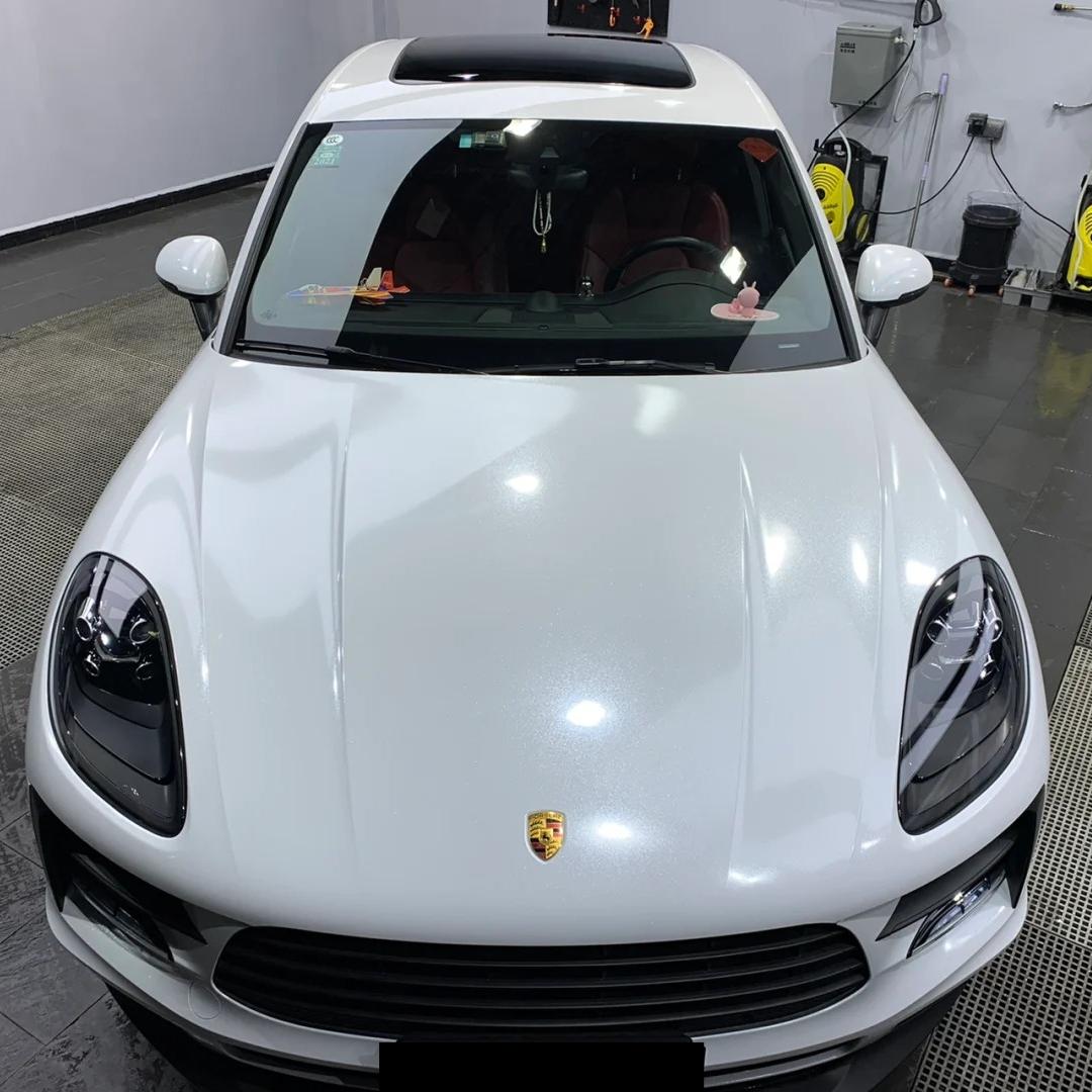 Gloss Metallic Sparkle Glitter White Car Vinyl Wrap