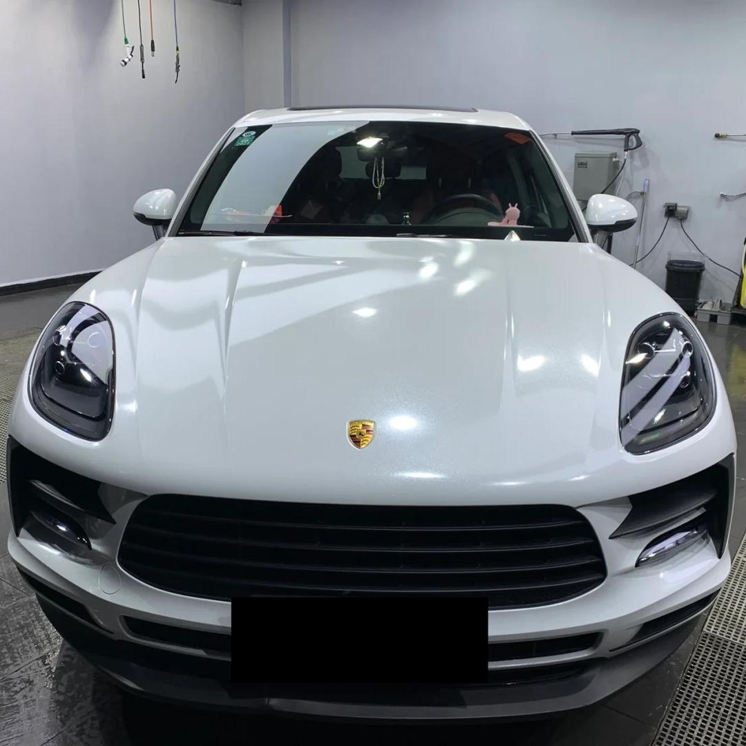 Gloss Metallic Sparkle Glitter White Car Vinyl Wrap