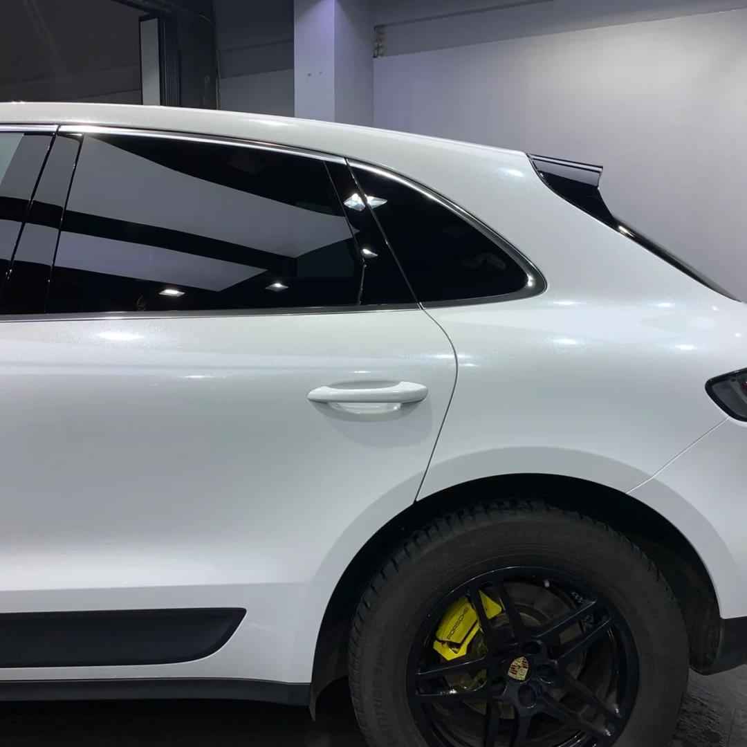 Gloss Metallic Sparkle Glitter White Car Vinyl Wrap