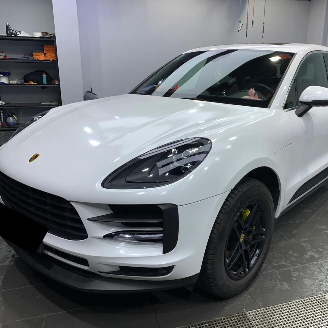 Gloss Metallic Sparkle Glitter White Car Vinyl Wrap