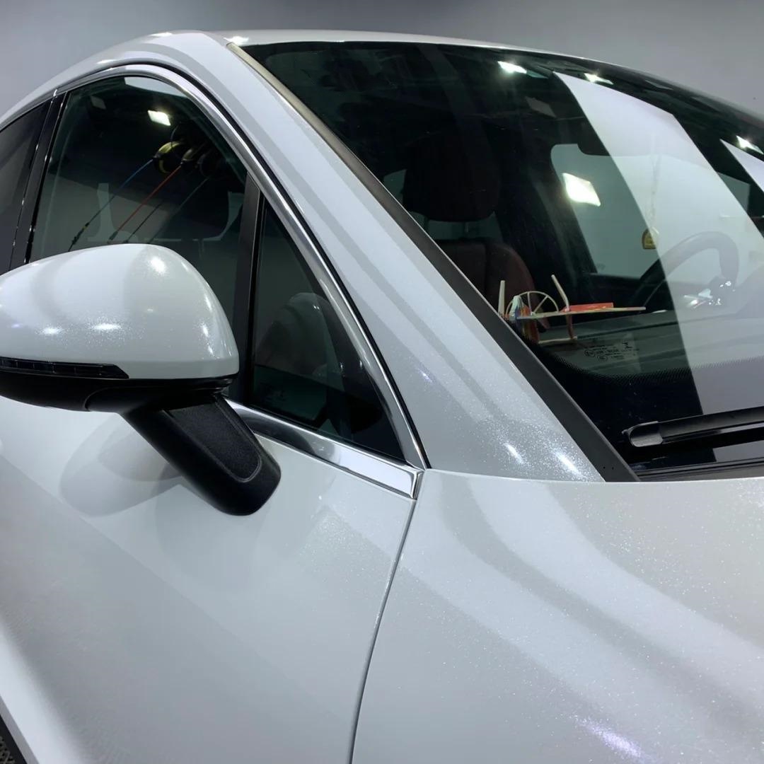 Gloss Metallic Sparkle Glitter White Car Vinyl Wrap Sale