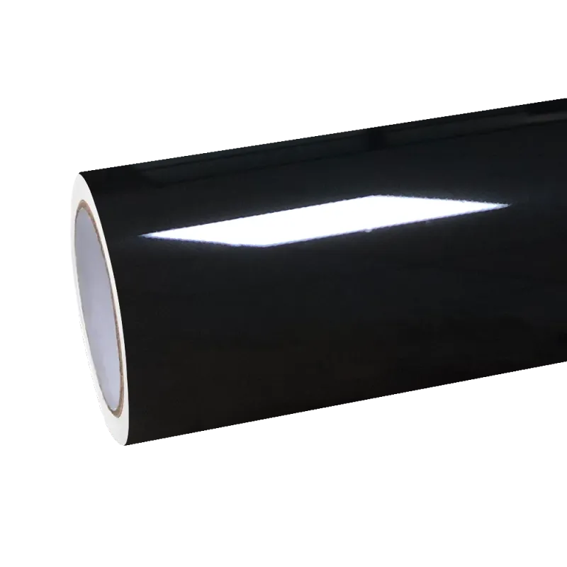 Gloss Repaired Black Car Vinyl Wrap 