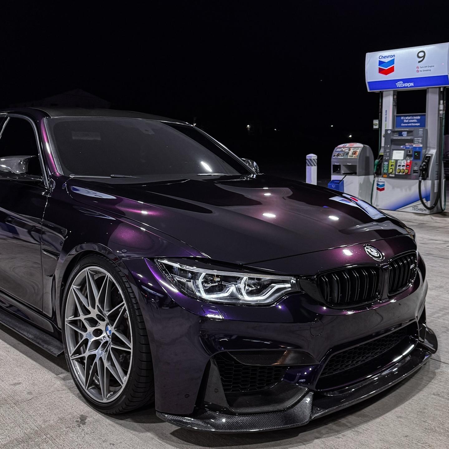 Gloss Metallic Ghost Midnight Purple Car Vinyl Wrap