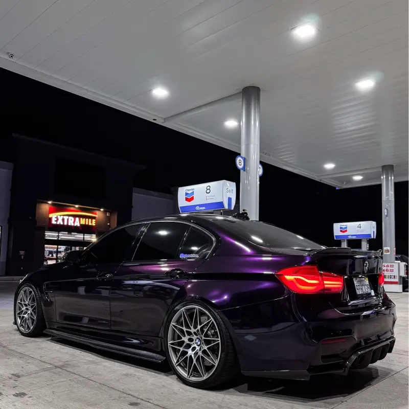 Gloss Metallic Ghost Midnight Purple Car Vinyl Wrap