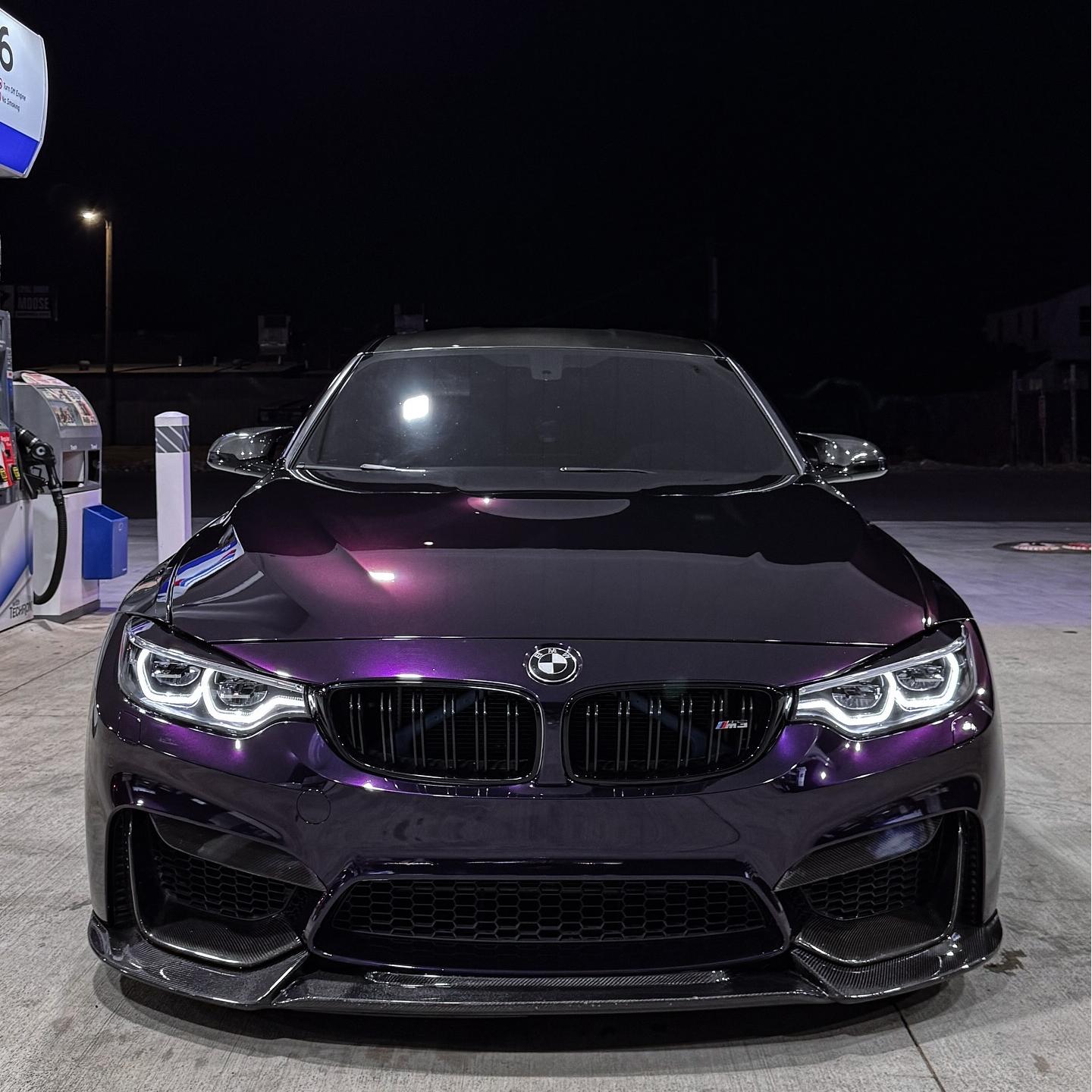 Gloss Metallic Ghost Midnight Purple Car Vinyl Wrap