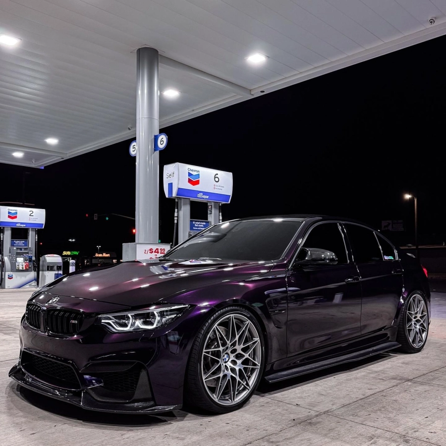 Gloss Metallic Ghost Midnight Purple Car Vinyl Wrap