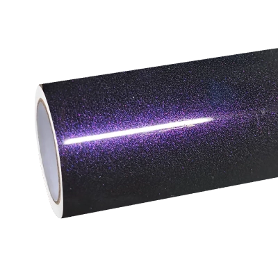 Gloss Metallic Ghost Midnight Purple Car Vinyl Wrap PET 01