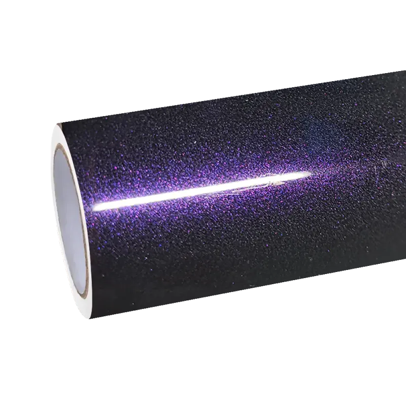 Gloss Metallic Ghost Midnight Purple Car Vinyl Wrap