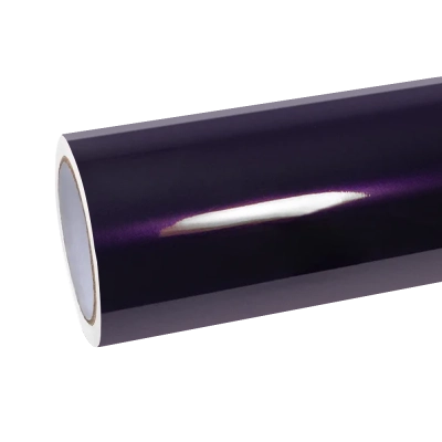 Gloss Metallic Midnight Purple Car Vinyl Wrap BMW PET 01