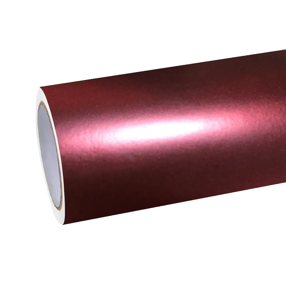 Matte Metallic Wine Red Car Vinyl Wrap