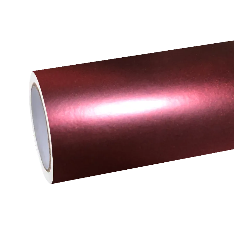 Matte Metallic Wine Red Car Vinyl Wrap