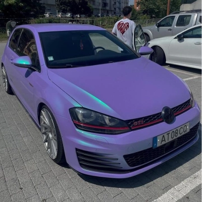 Gloss Metallic Chameleon Purple Green Car Vinyl Wrap 02