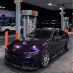 Gloss Metallic Ghost Midnight Purple Car Vinyl Wrap PET