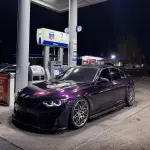 Gloss Metallic Ghost Midnight Purple Car Vinyl Wrap PET