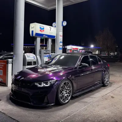 Gloss Metallic Ghost Midnight Purple Car Vinyl Wrap PET 02
