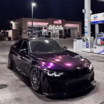 Gloss Metallic Ghost Midnight Purple Car Vinyl Wrap PET