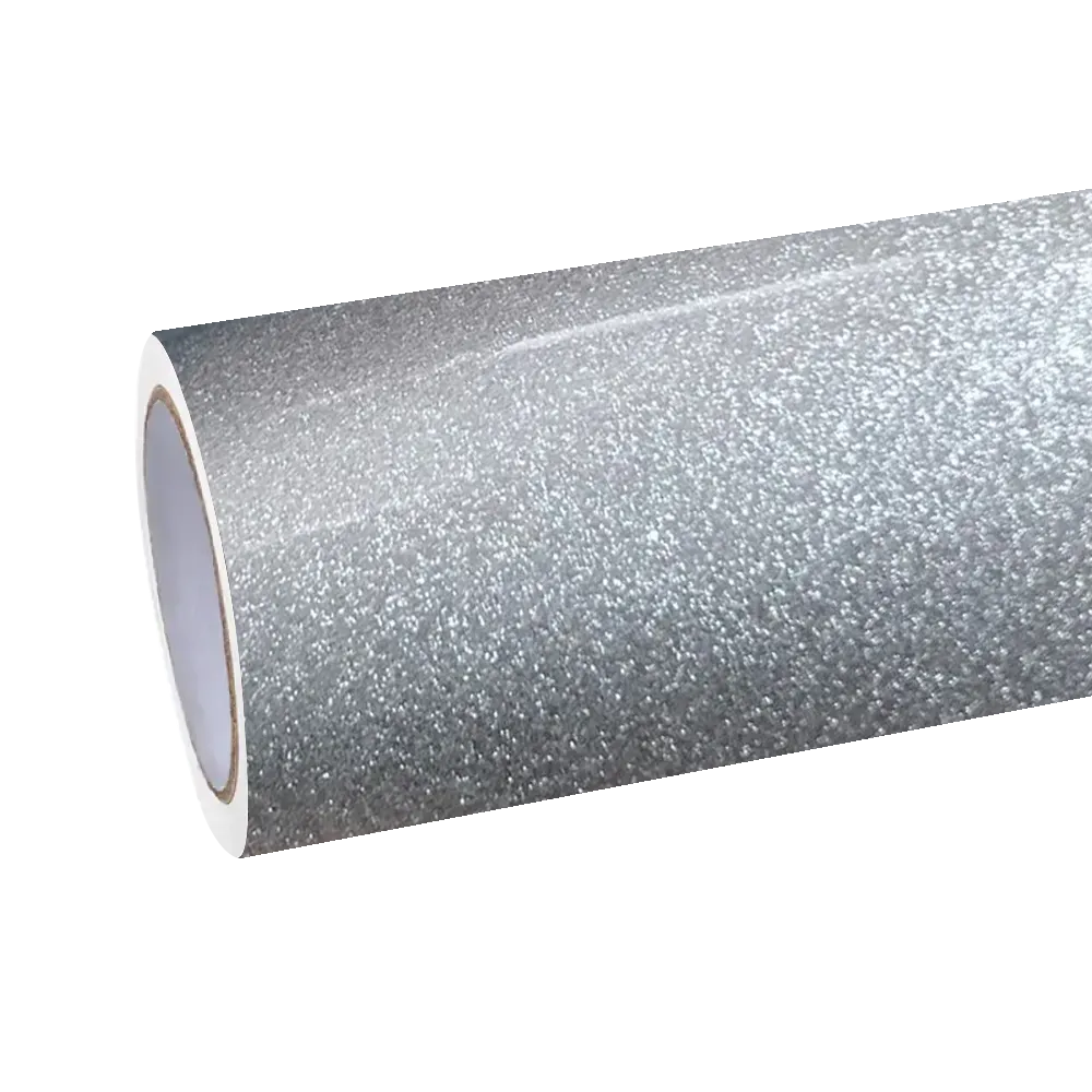 Gloss Metallic Diamond Silver Car Vinyl Wrap