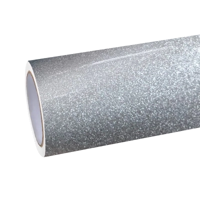 Gloss Metallic Diamond Silver Car Vinyl Wrap 01