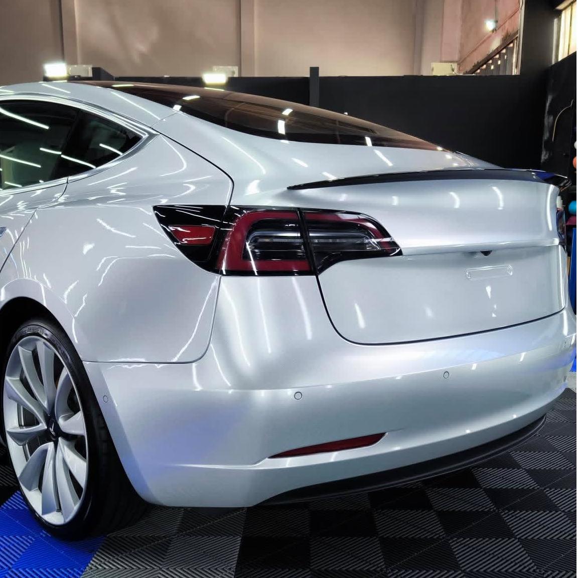 Gloss Metallic Diamond Silver Car Vinyl Wrap