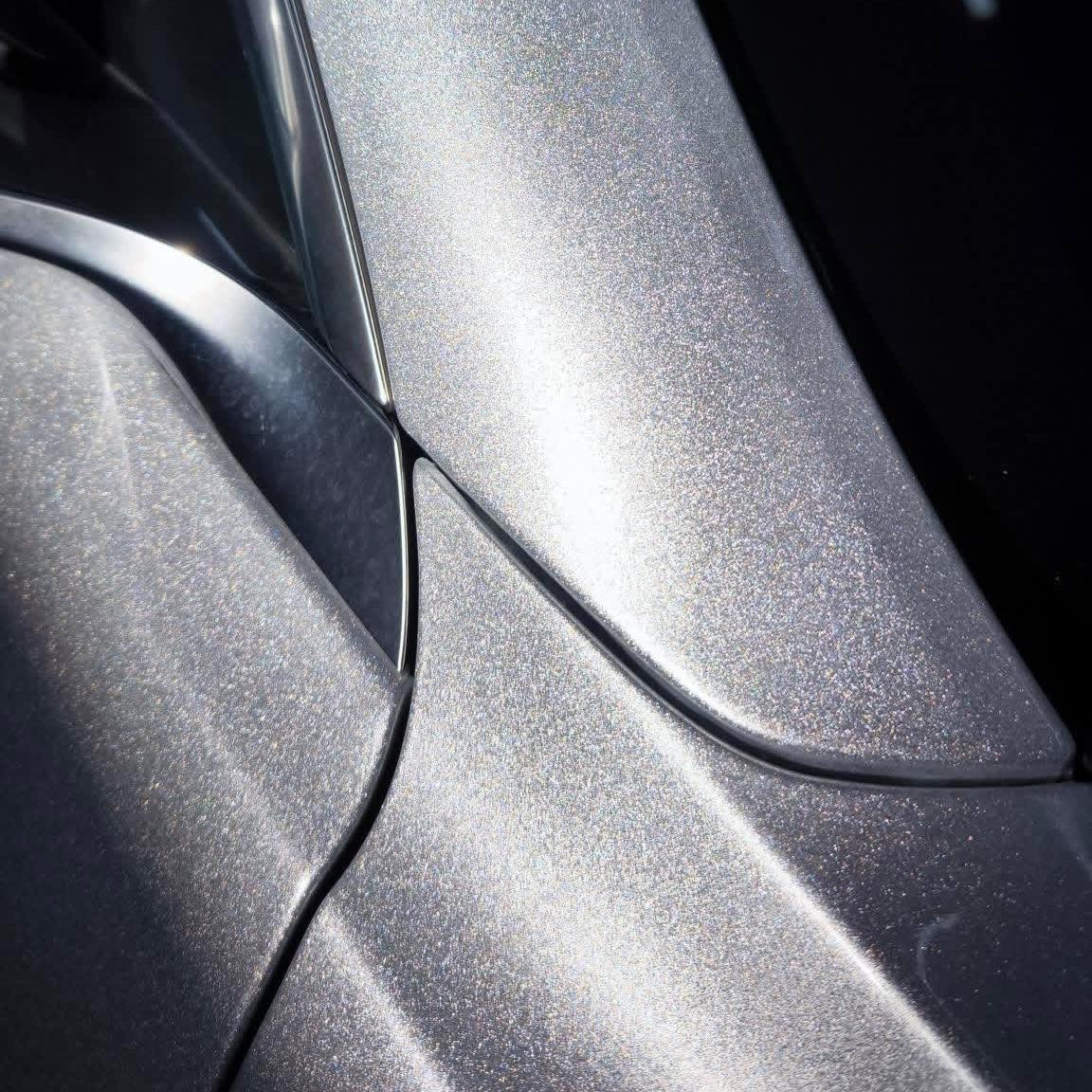 Gloss Metallic Diamond Silver Car Vinyl Wrap