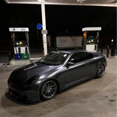 Gloss Metallic Destroyer Grey Car Vinyl Wrap PET 02