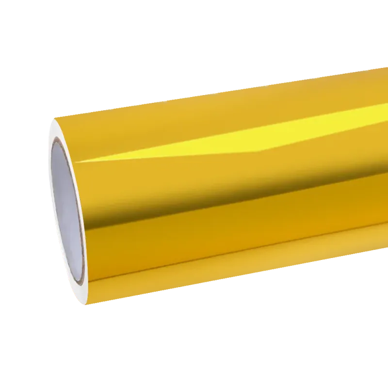 Gloss Mirror Chrome Gold Car Vinyl Wrap 