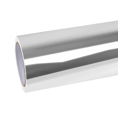 Gloss Mirror Chrome Silver Car Vinyl Wrap PET 01
