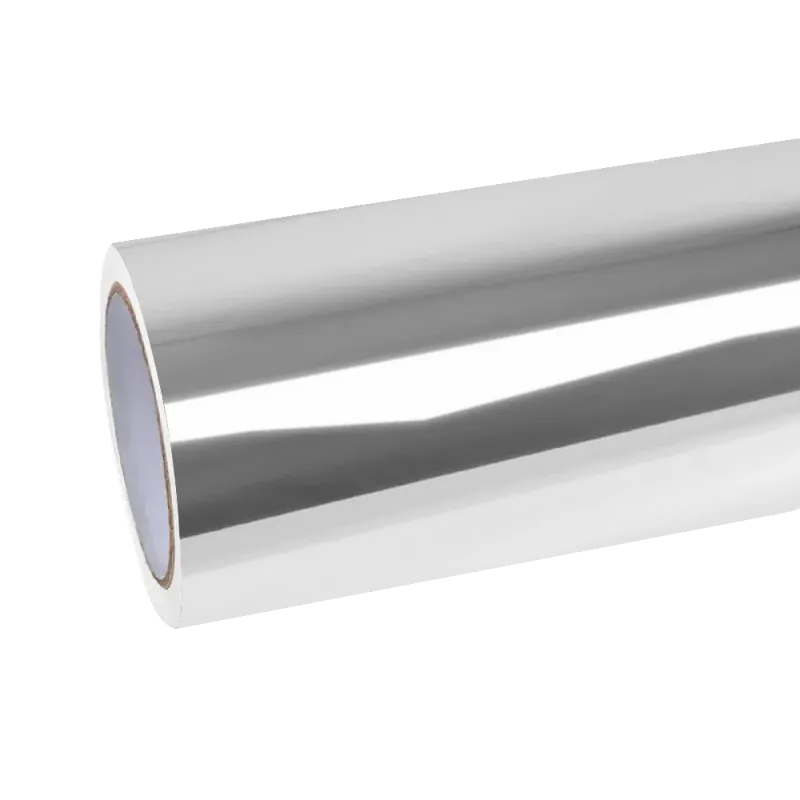 Gloss Mirror Chrome Silver Car Vinyl Wrap PET