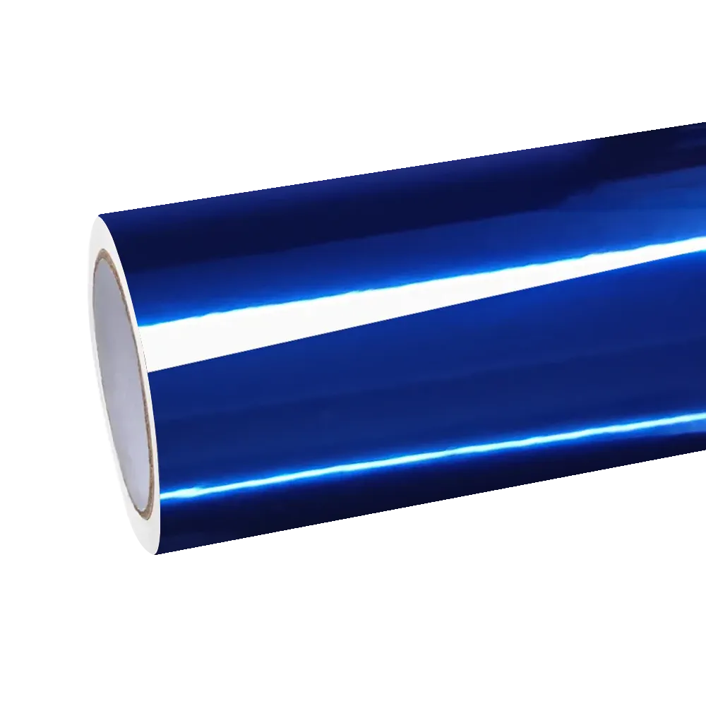 Gloss Mirror Chrome Blue Car Vinyl Wrap