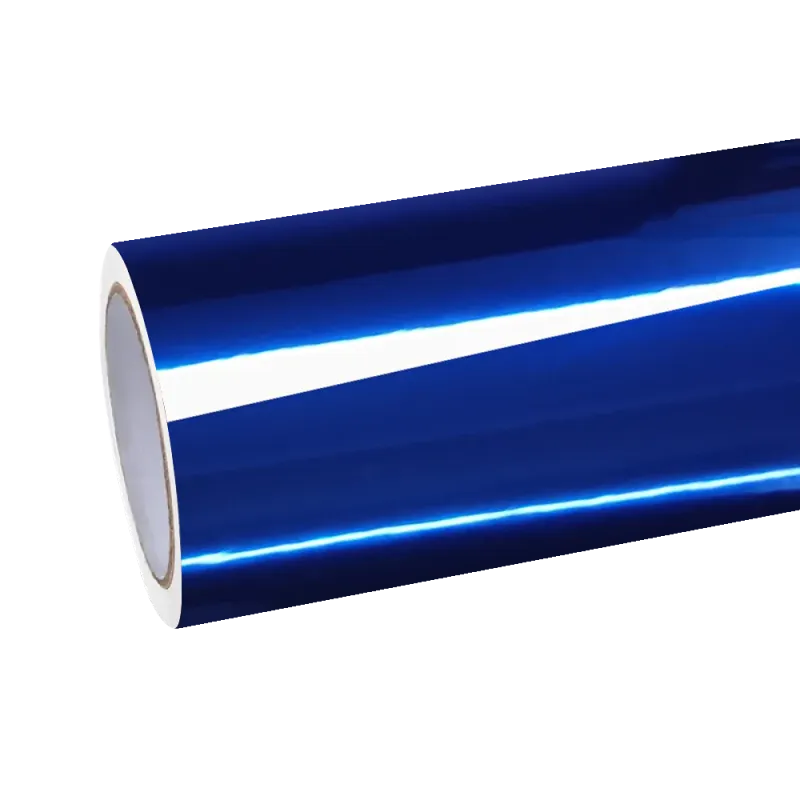Gloss Mirror Chrome Blue Car Vinyl Wrap
