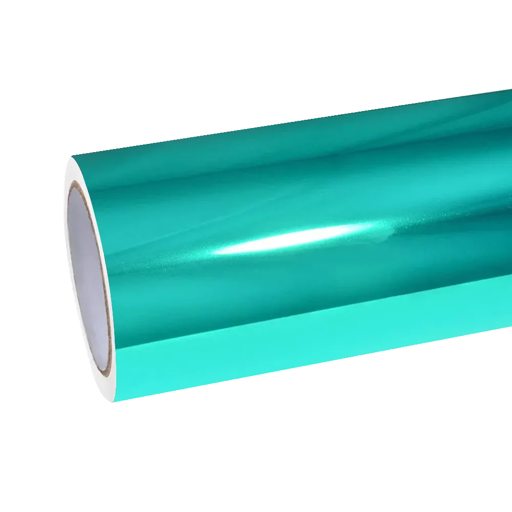Gloss Mirror Chrome Green Car Vinyl Wrap PET