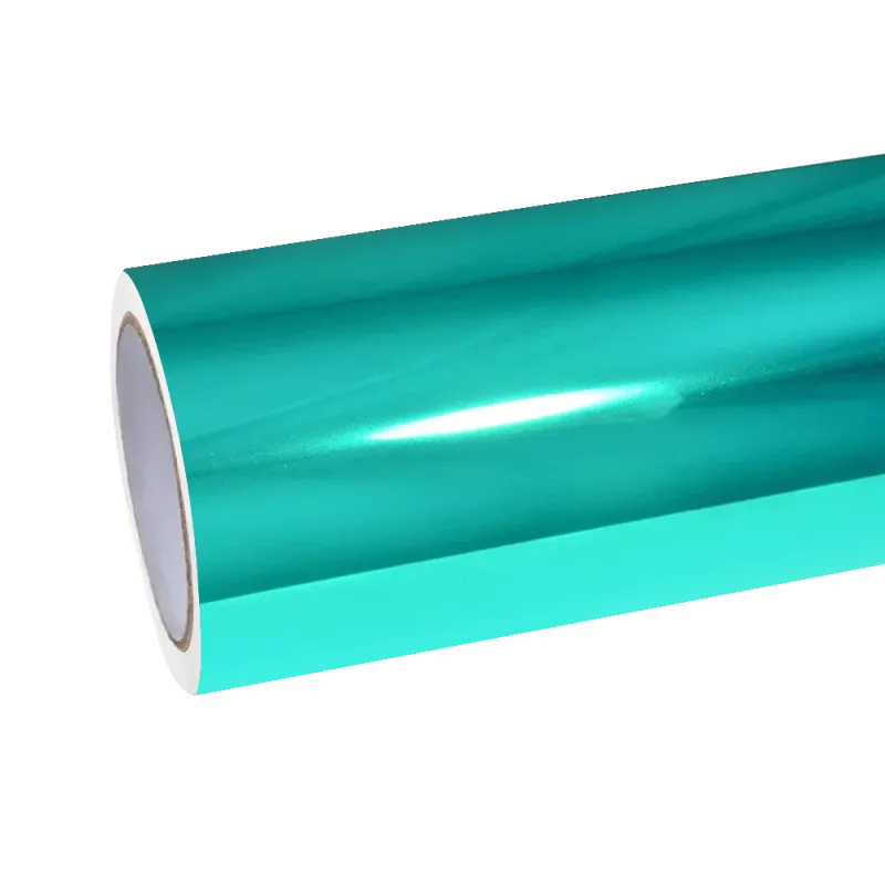 Gloss Mirror Chrome Green Car Vinyl Wrap PET