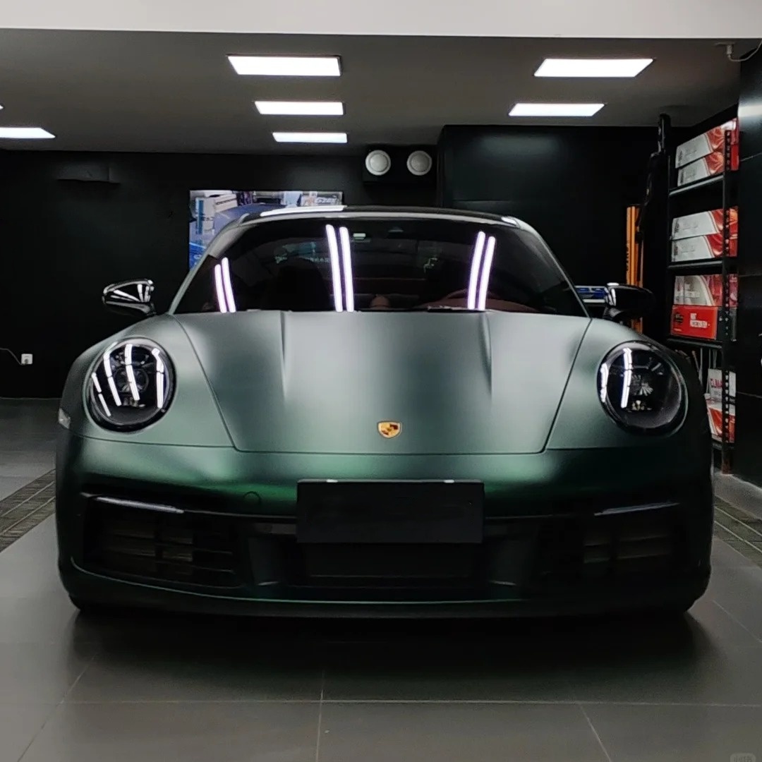 Matte Metallic Chrome Venom Green Car Vinyl Wrap PET