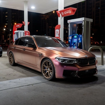 Matte Diamond Brown Red Car Vinyl Wrap 02