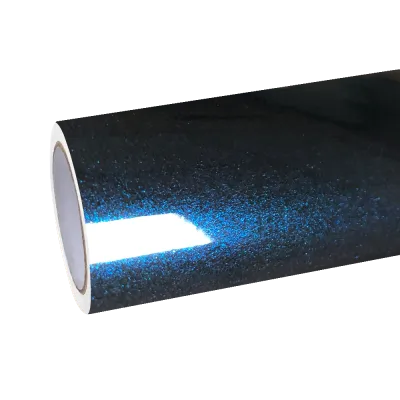 Gloss Metallic Midnight Blue Car Vinyl Wrap PET 01
