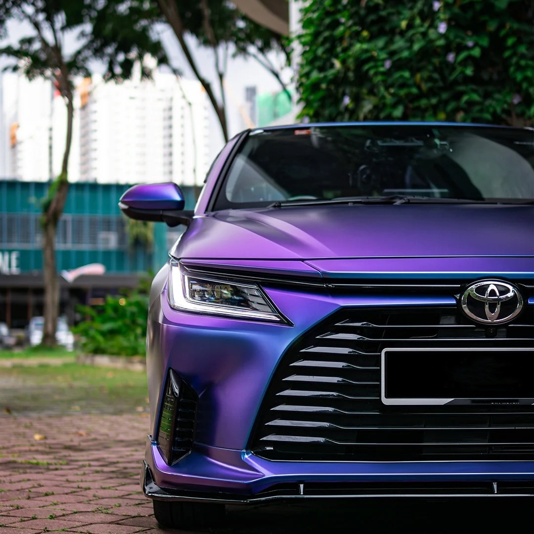 Matte Chameleon Blue Purple Car Vinyl Wrap