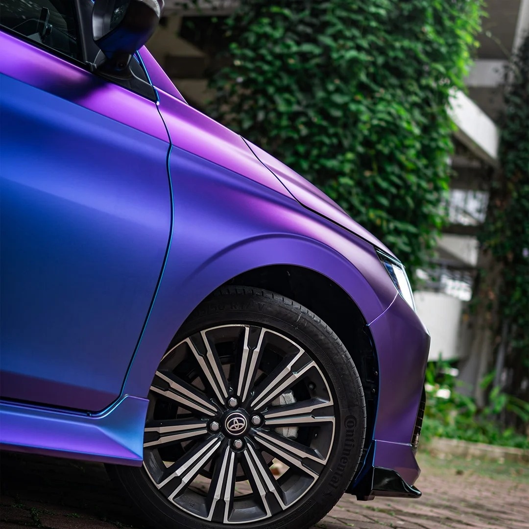 Matte Chameleon Blue Purple Car Vinyl Wrap